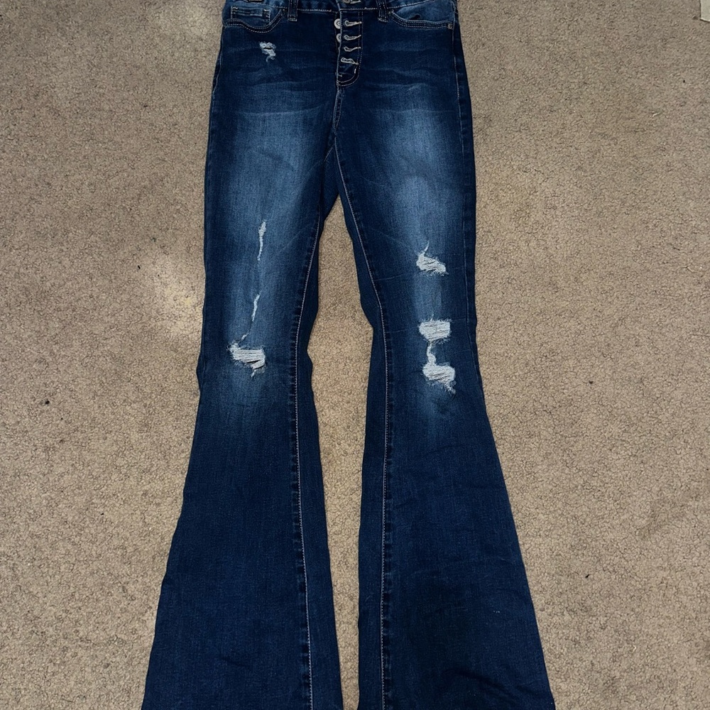 YMI Dark Blue Flare Jeans